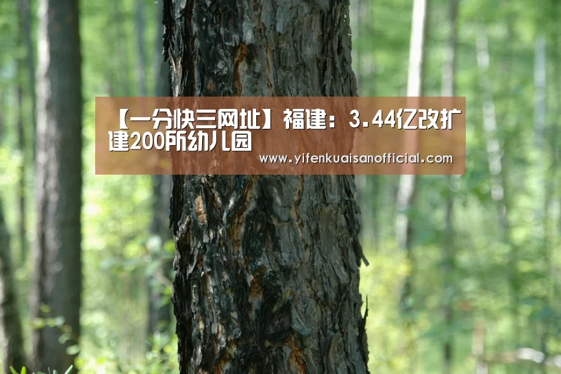 【一分快三网址】福建:3.44亿改扩建200所幼儿园(图3) 一分快三官网